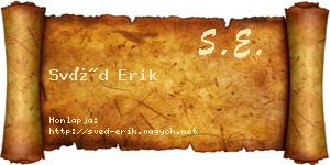 Svéd Erik névjegykártya