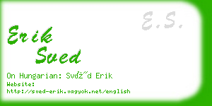 erik sved business card